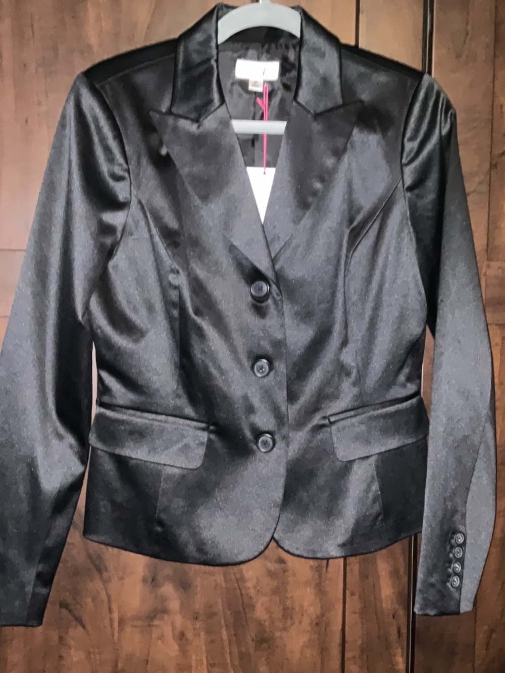 Isaac Mizrahi New York Black Satin Suit - Picture 11 of 14